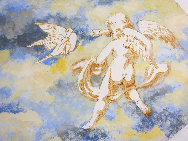 Putti & Peace Dove Painting