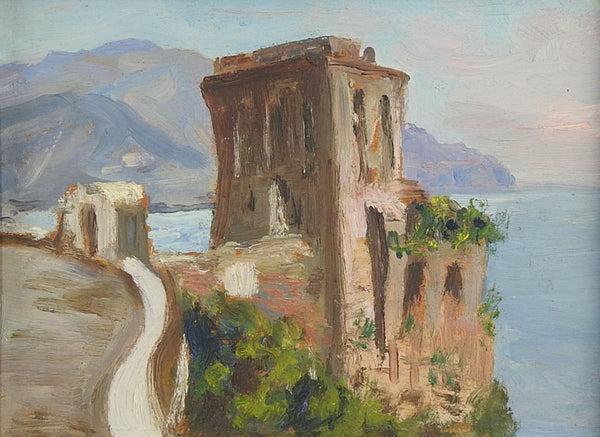 Amalfi Italy Ruins Painting