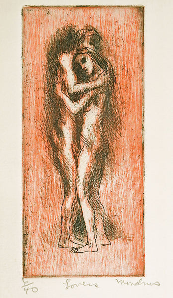 Lovers Etching By Martin Mondrus