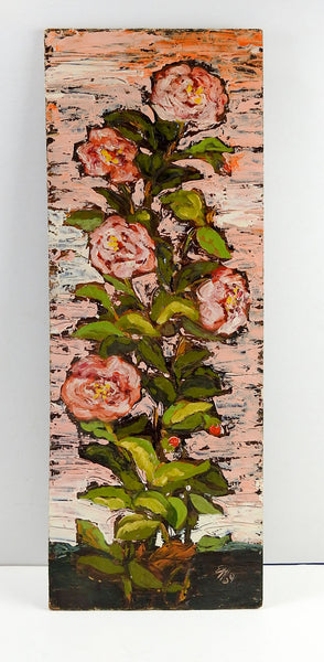Modernist Pink Roses Painting