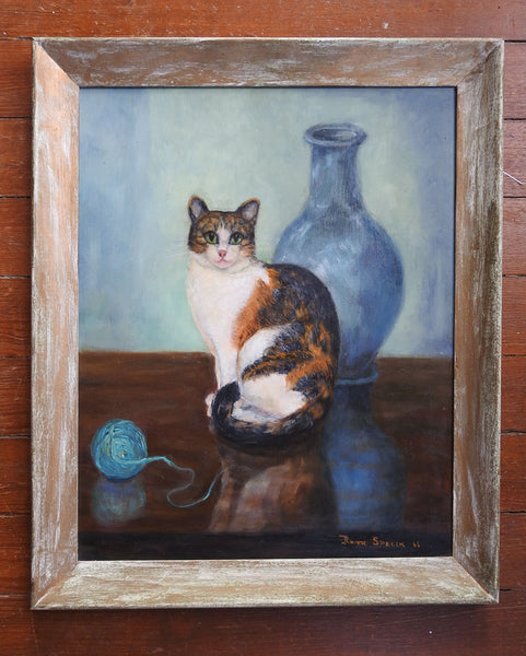 Calico Cat Portrait By Ruth Spacek