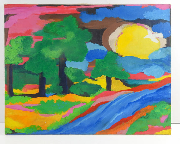 Abstract Fauvist Landscape Painting