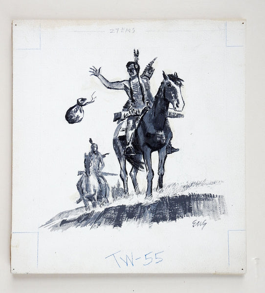 Eugene Shortridge Native American & Horse Drawing
