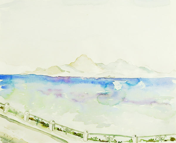 Island of Rhodes Greece Watercolor Study Painting