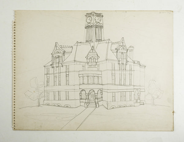 Lee County Texas Courthouse Architectural Drawing