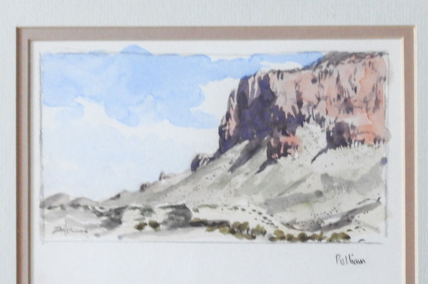 Bill Zaner Big Bend Pulliam Peak Watercolor Painting
