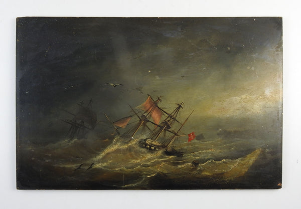 19th Century Shipwreck Painting