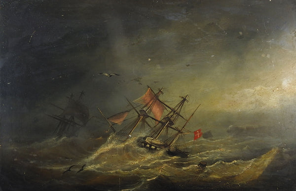 19th Century Shipwreck Painting