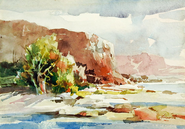 Big Bend Watercolor Painting by Leroy Smith