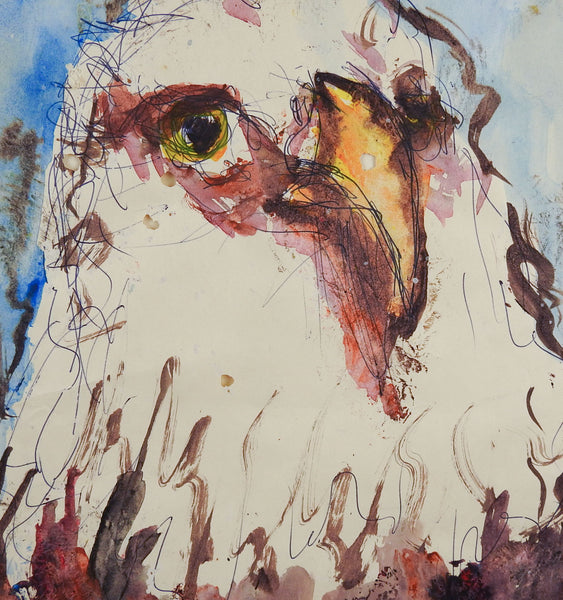 Bald Eagle by Josephine Mahaffey Watercolor Painting