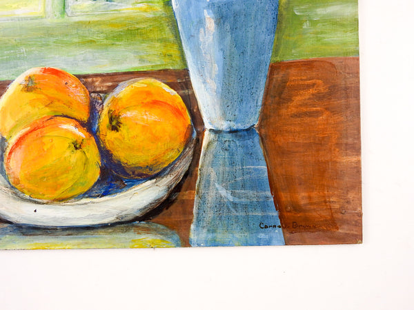 Modernist Still Life With Peaches Painting