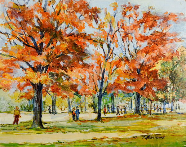 Autumn At Hermitage Park Painting by Kathleen Lawrence