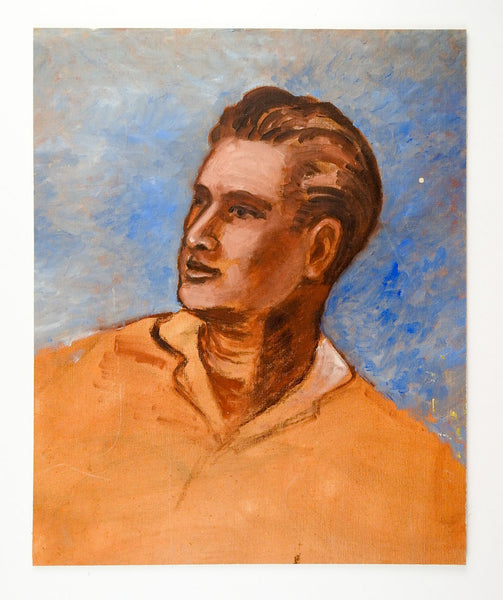 Portrait of Man In Yellow Shirt Painting
