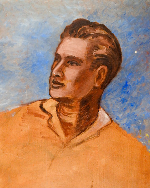 Portrait of Man In Yellow Shirt Painting