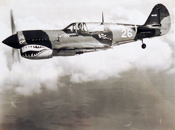 Aerial Photograph Restored P-40 Warhawk
