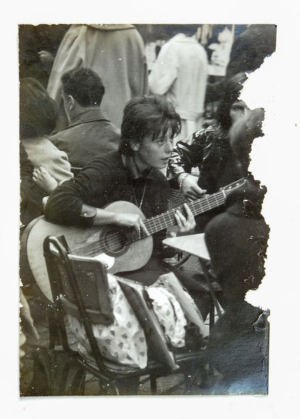1960's Paris Street Musician Photograph