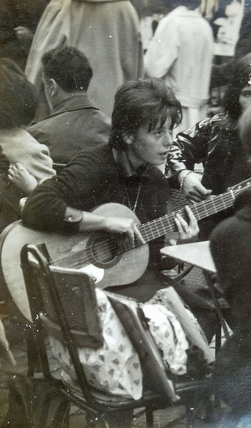 1960's Paris Street Musician Photograph