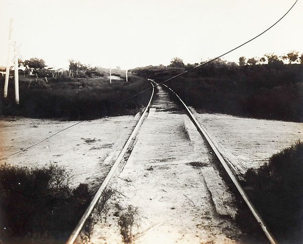 1919 Photograph Railroad Crossing By C. O. Lee San Antonio Texas