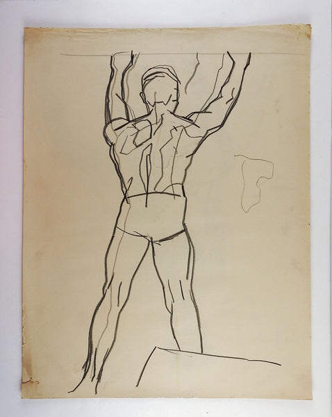 1950's Line Drawing Male Figure