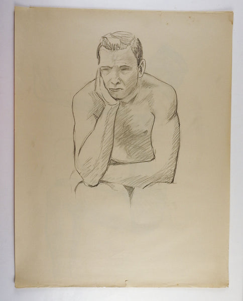 Just Thinking Figure Study Drawing