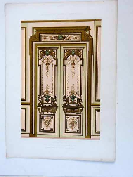 1870's Cesar Daly French Architectural Ornament Lithographs - A Pair