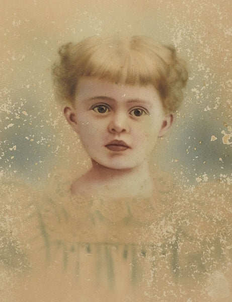 Ethereal Distressed Hand Tinted Photographic Portrait