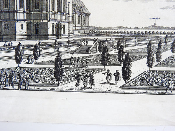 Antique Engraving Swedish Baroque Schellnora Estate 1690s