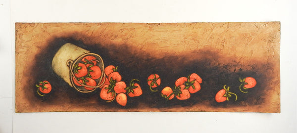 Rustic Strawberries Still Life Painting