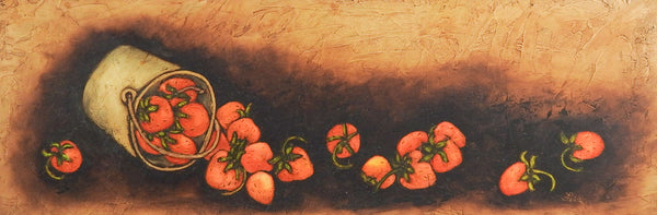 Rustic Strawberries Still Life Painting