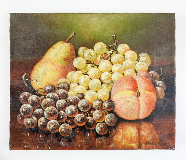 1911 Still Life With Grapes Pear & Peach Painting