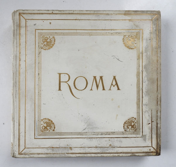 Antique Photograph Album of Rome Leather Bound