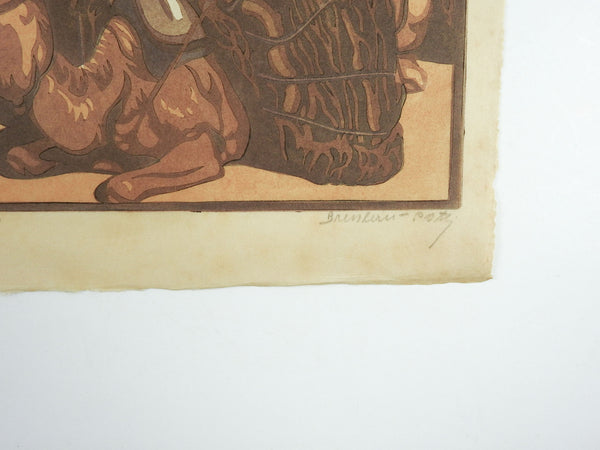 Norbertine Von Bresslern-Roth Camel Woodcut Print