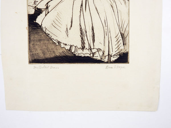The Ballet Dress Etching By Rosa Hope