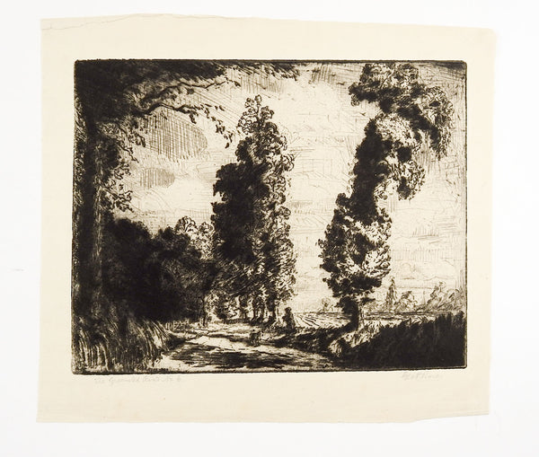 The Greensted Road by George Herbert Rose Etching