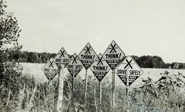 1950's Surreal Think Signs Photograph