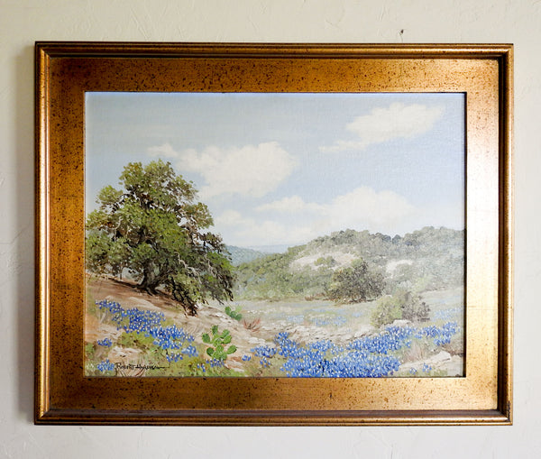 Bluebonnets Oil Painting By Robert Harrison
