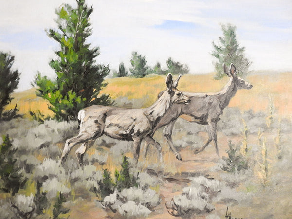 Mule Deer Painting By Linda Budge