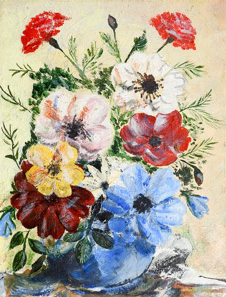 Mid Century Floral Still Life Painting
