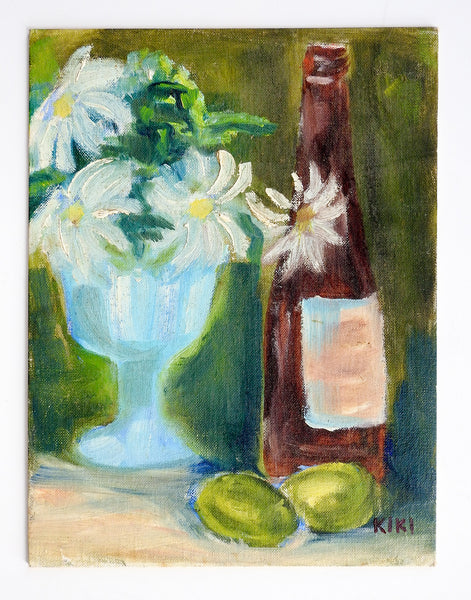 Wine, Limes & Daisies Still Life Painting