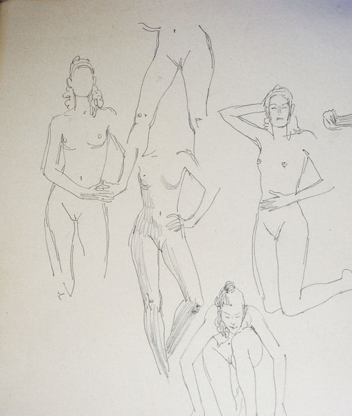 Max Jordan Female Nude Study Drawings