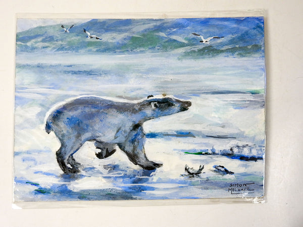 Polar Bear Painting By Simon Michael