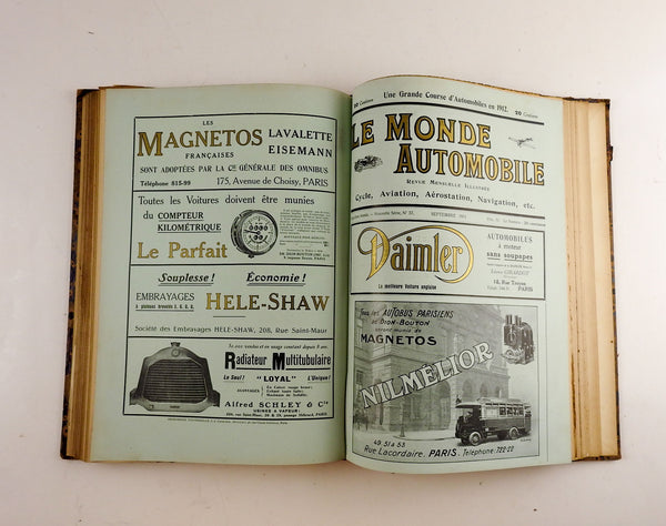 1911 French Le Monde Automobile Book
