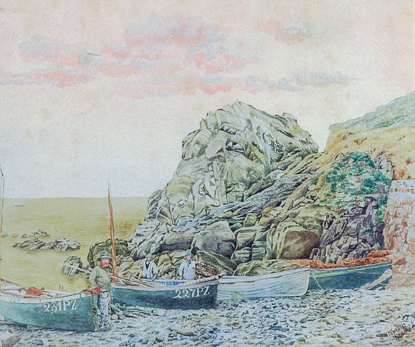 Cornwall Fisherman Watercolor Painting