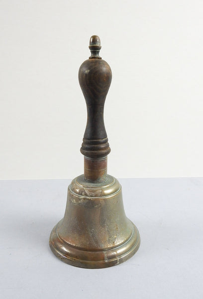 Antique Brass & Wood School Bell