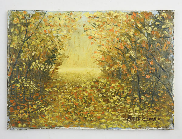 Small Fall Leaves Landscape Painting