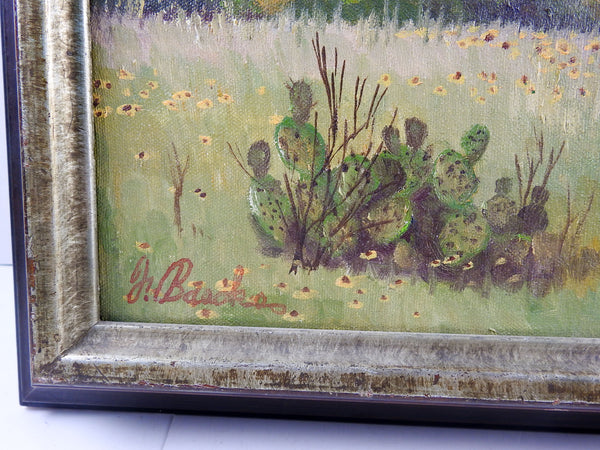 Wildflowers & Cactus Landscape Painting