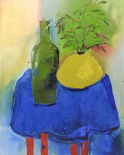 Blue Table Still Life Painting By Bruce Clements