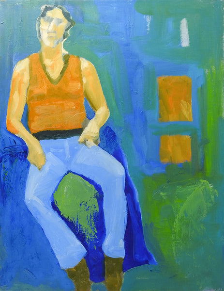 Modernist Portrait Painting By Bruce Clements