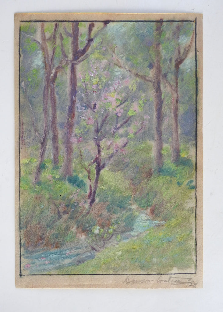 Vintage 1924 Dawson Dawson-Watson Forest Stream Painting
