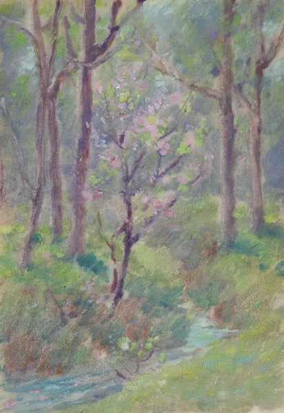 Vintage 1924 Dawson Dawson-Watson Forest Stream Painting